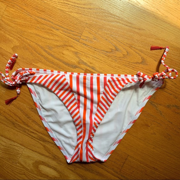 LOFT Braided Striped Bikini Bottom Xl coral zoe - Picture 4 of 6